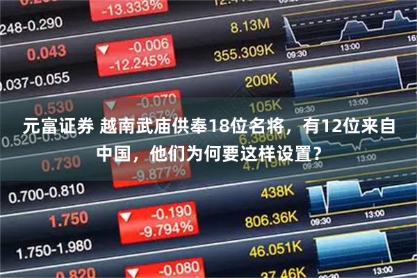 元富证券 越南武庙供奉18位名将，有12位来自中国，他们为何要这样设置？