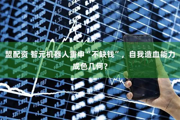 盟配资 智元机器人重申“不缺钱”，自我造血能力成色几何？