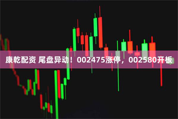 康乾配资 尾盘异动！002475涨停，002580开板