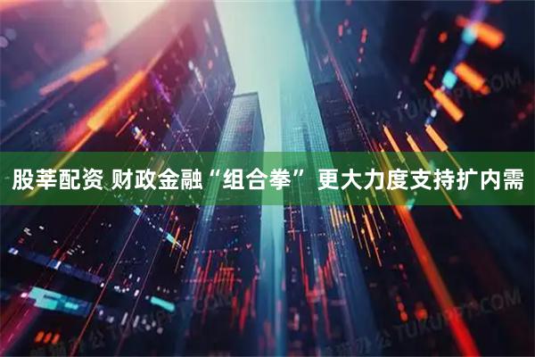 股莘配资 财政金融“组合拳” 更大力度支持扩内需