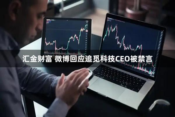 汇金财富 微博回应追觅科技CEO被禁言