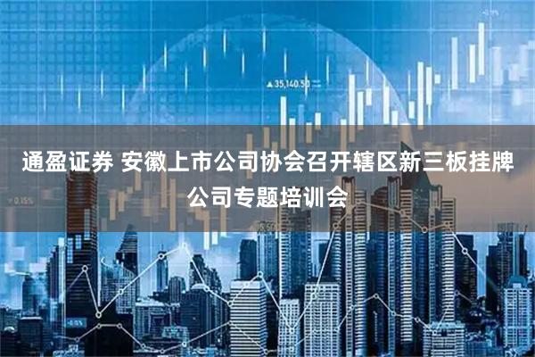 通盈证券 安徽上市公司协会召开辖区新三板挂牌公司专题培训会